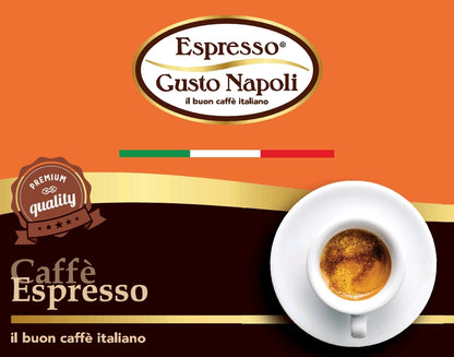 Espresso Gusto Napoli 100 capsule compatibili Lavazza a Modo Mio - miscela Cremosa